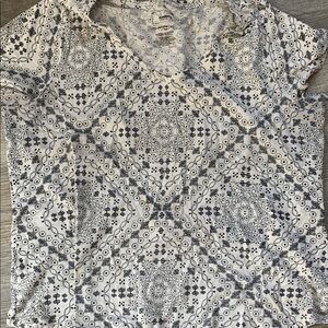 Sonoma Patterned Black and White Women's Top